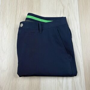 Bonobos Athletic Fit Flat Front 5 Pocket Golf Chino Pants Navy Blue Men's 36x30